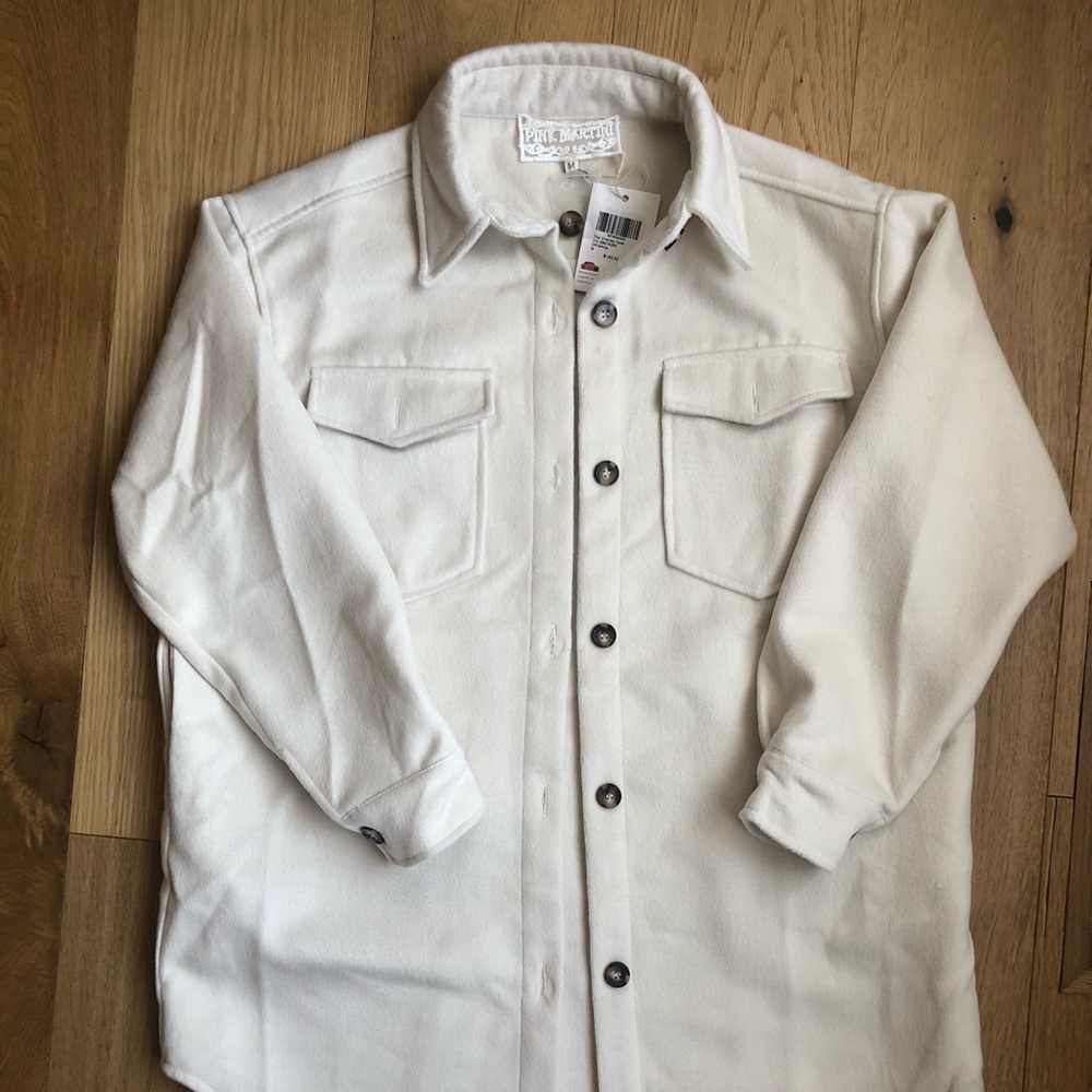 Pink Martini Charley coat (shacket). Ivory, size M, never worn.